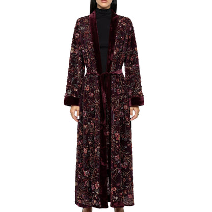 Luxury Embroidered Velvet Maxi Dress