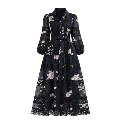 Elegant dress with a floral print