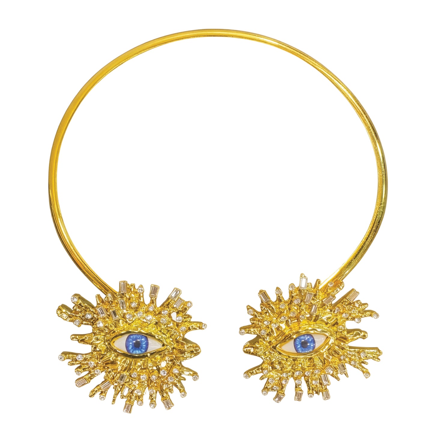 Gold necklace with a sunray design Schiaparelli Brand